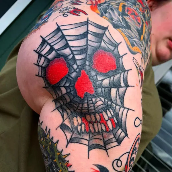 Spider web tattoo 45