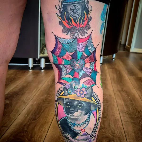 Spider web tattoo 5