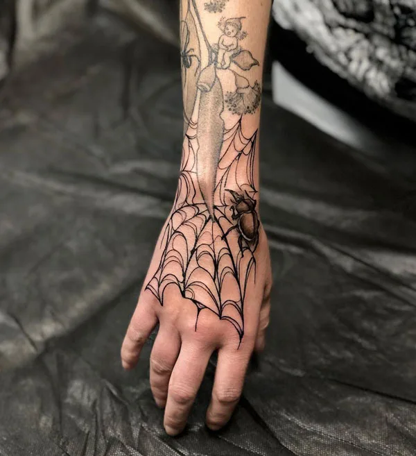 Spider web tattoo 63