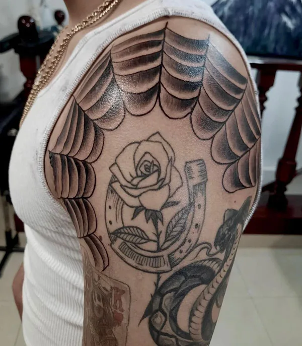 Spider web tattoo 64