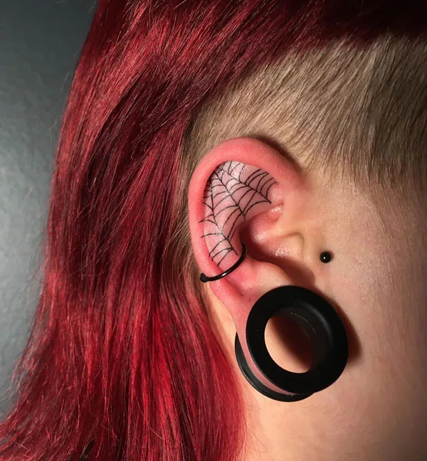 Spider web tattoo 66