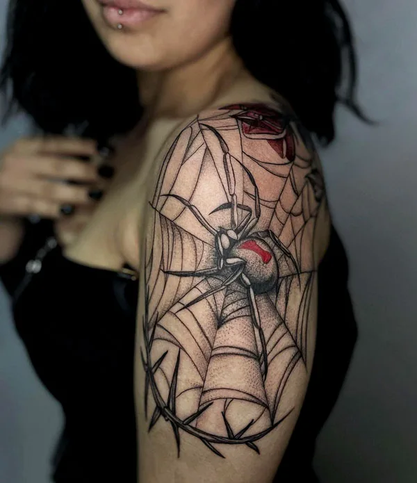 Spider web tattoo 69