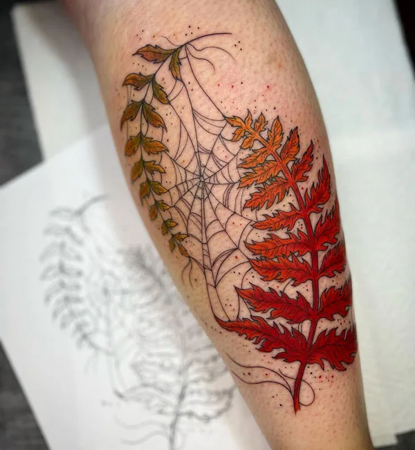 Spider web tattoo 70
