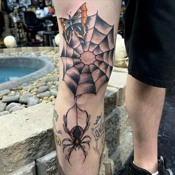 Spider web tattoo 74