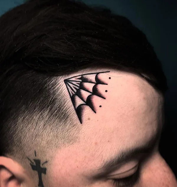 Spider web tattoo 9