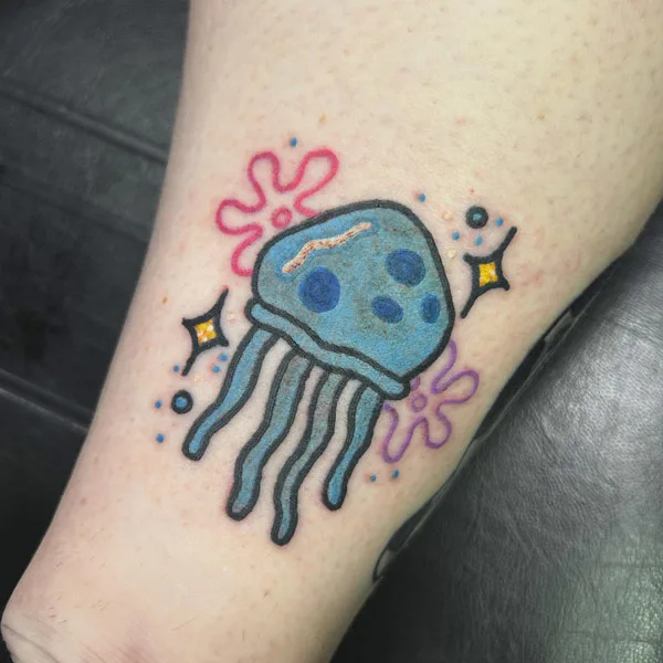 Spongebob Jellyfish Tattoo 1