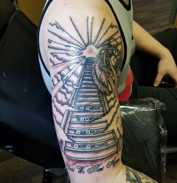 Stairway to heaven tattoo 11
