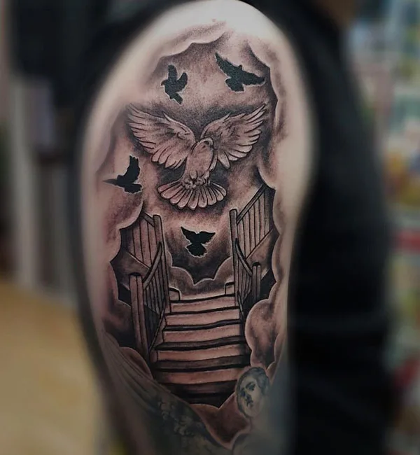 Stairway to heaven tattoo 32
