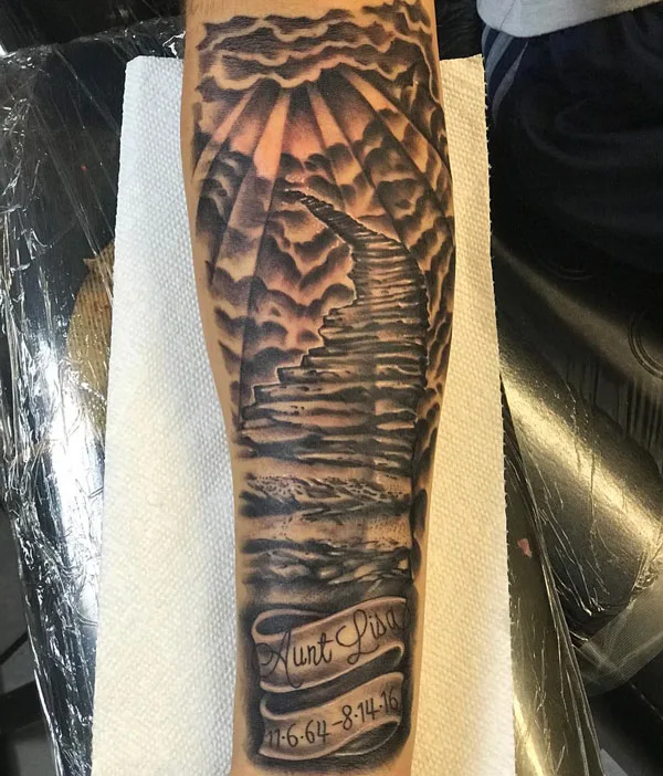 Stairway to heaven tattoo 6