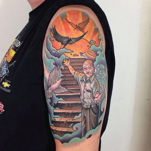 Stairway to heaven tattoo 8