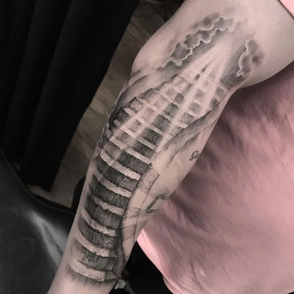 Stairway to heaven tattoo stencil