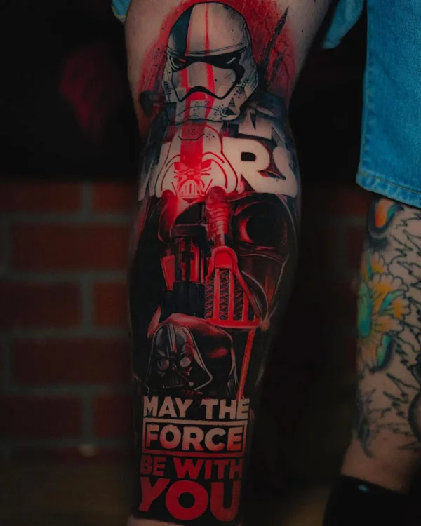 Star Wars Leg Tattoo 2