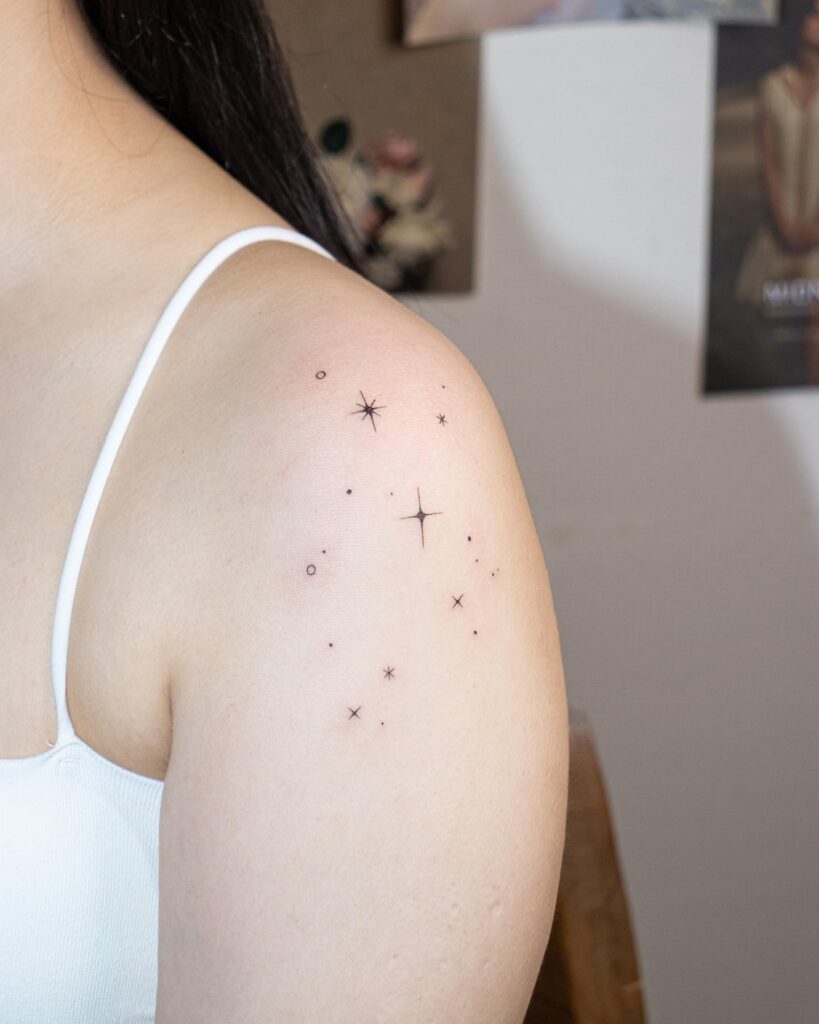 Starstruck exploring small star tattoo designs for the shoulder