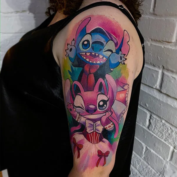 Stitch and Angel Tattoo 2