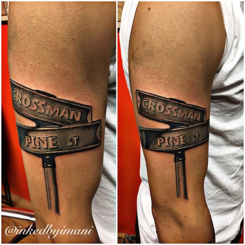 Street Name Tattoo ideas for men