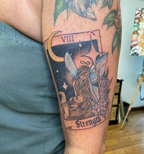Strength Tarot Card Tattoo 1