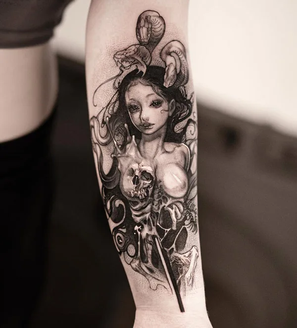 Succubus forearm tattoo