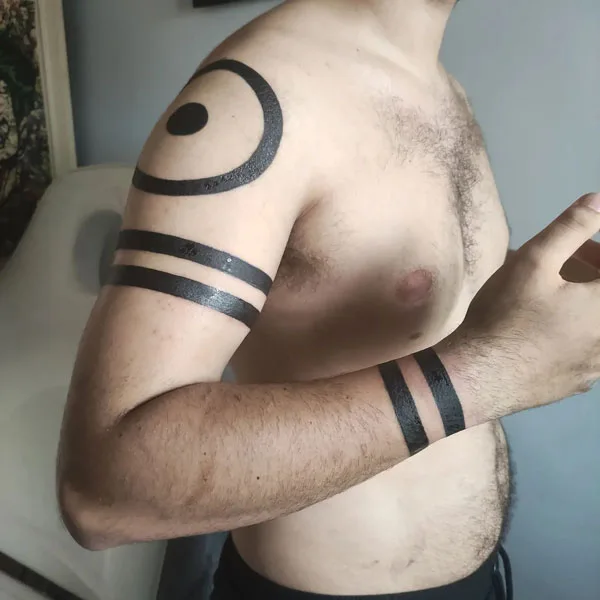 Sukuna arm band tattoo