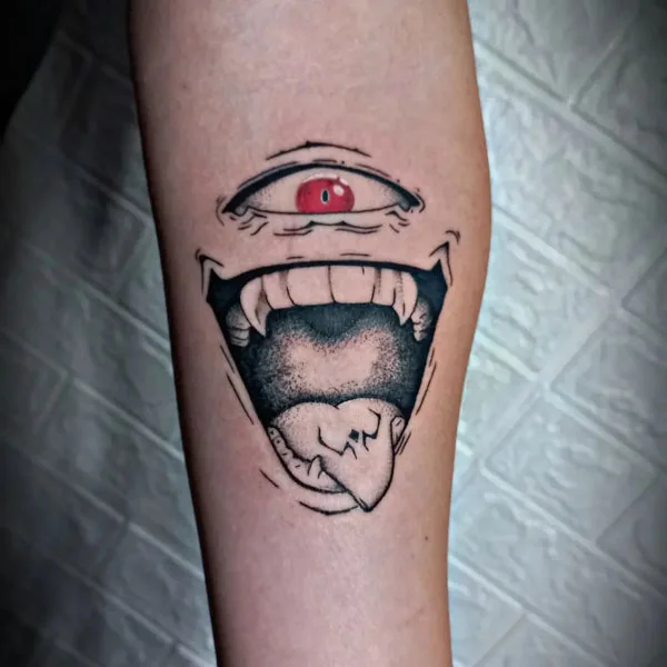 Sukuna mouth tattoo