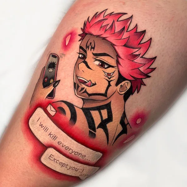 Sukuna tattoo 1