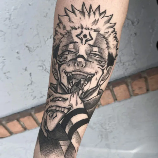 Sukuna tattoo 8