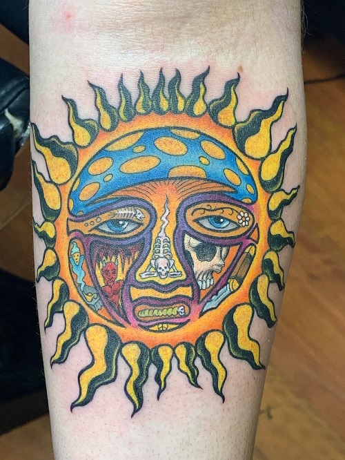 Sun Tattoo for women