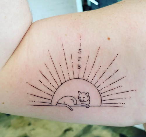 Sun Tattoo for women 2