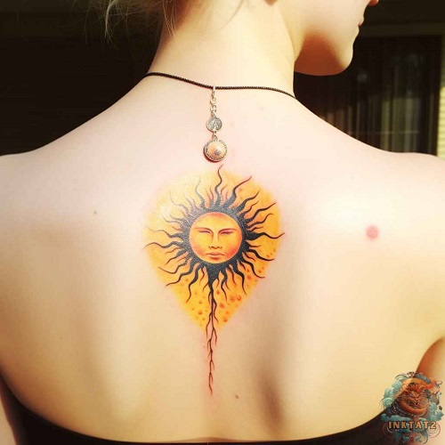 Sun Tattoo for women 4