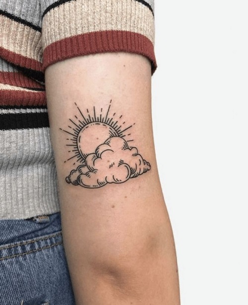 Sun Tattoo for women 5