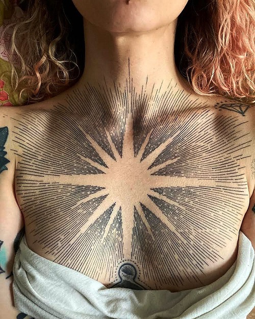Unique Sun Tattoo 