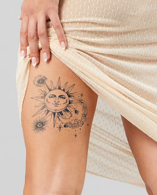Sun Tattoo for men 3