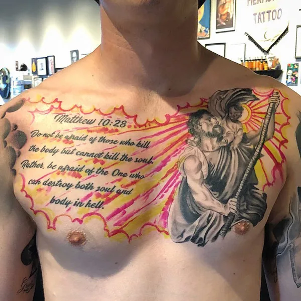 Sun with rays tattoo 18