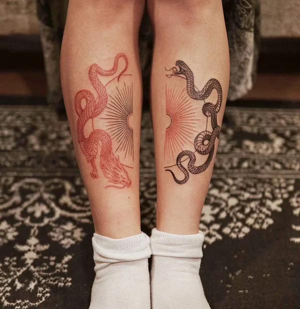 Sun with rays tattoo 30