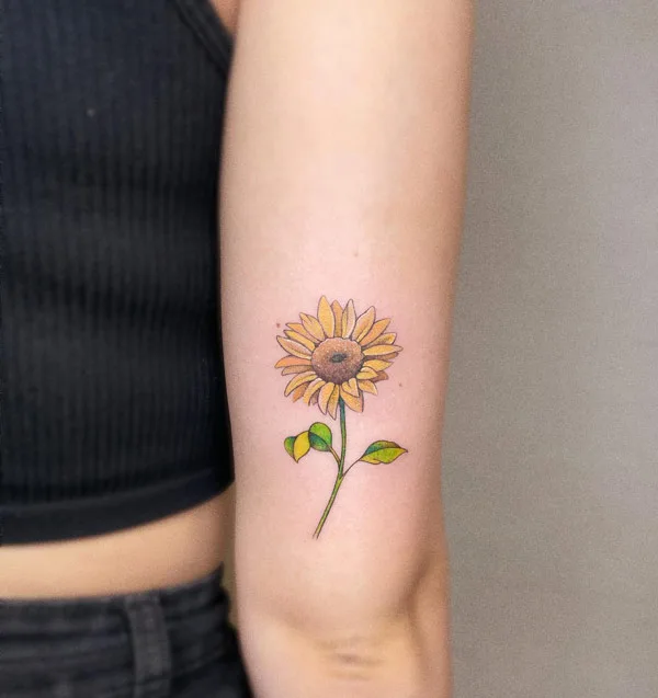 Sunflower Arm Tattoo 1