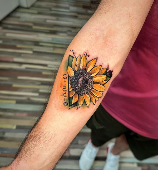 Sunflower Forearm Tattoo 2