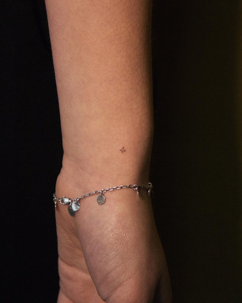 Teeny Tiny Star Tattoo on the Side Wrist Adding a Touch of Cosmic Charm Microcosmic Spark
