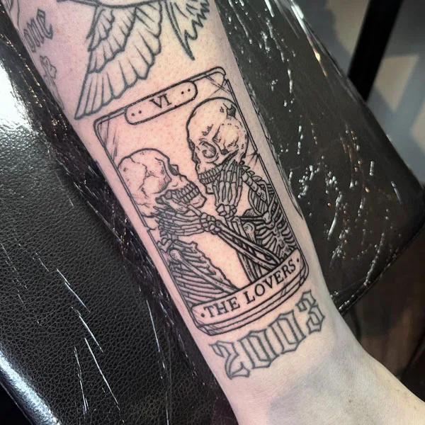 The Lovers Tarot Card Tattoo 1