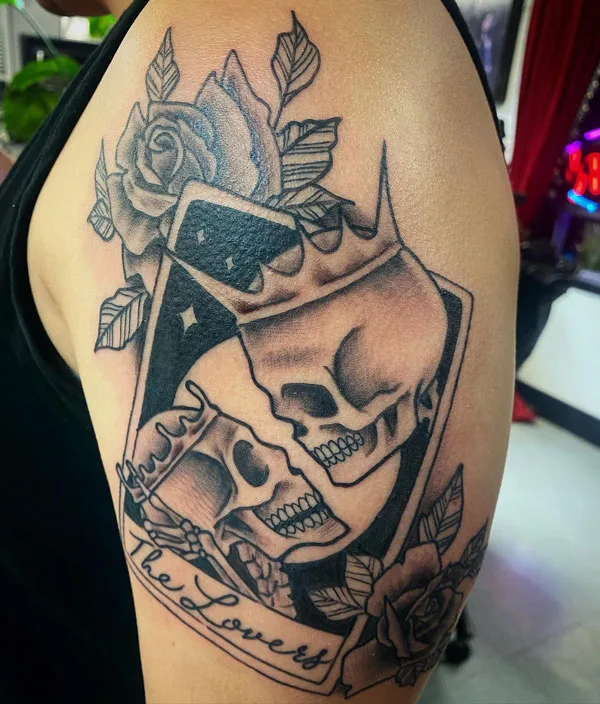 The Lovers Tarot Card Tattoo 2