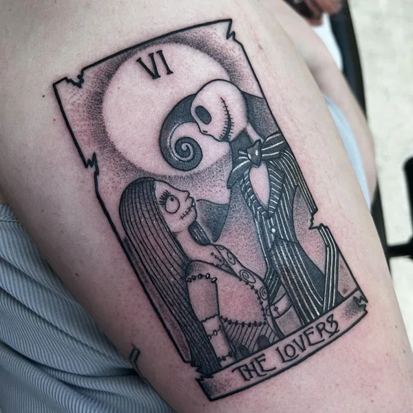 The Lovers Tarot Card Tattoo 3