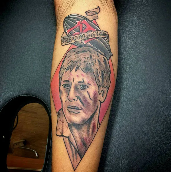 The world is yours geometric tattoo