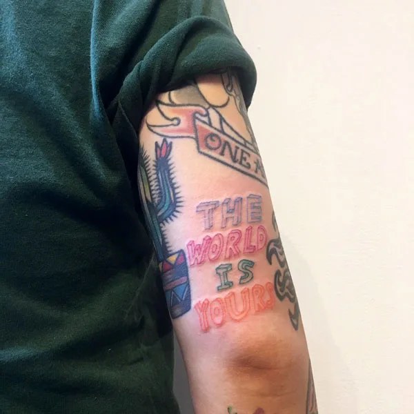 The world is yours tattoo 15