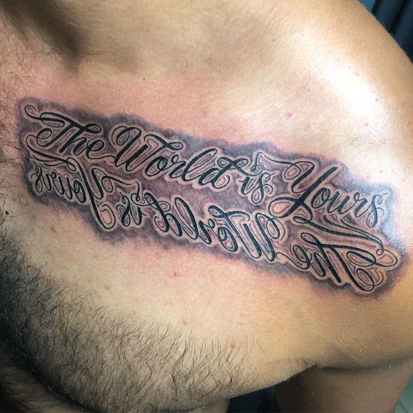 The world is yours tattoo 17