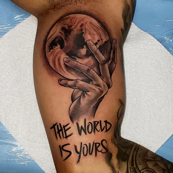 The world is yours tattoo 19