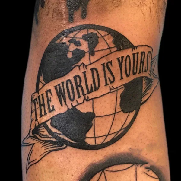 The world is yours tattoo 23