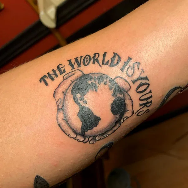 The world is yours tattoo 26