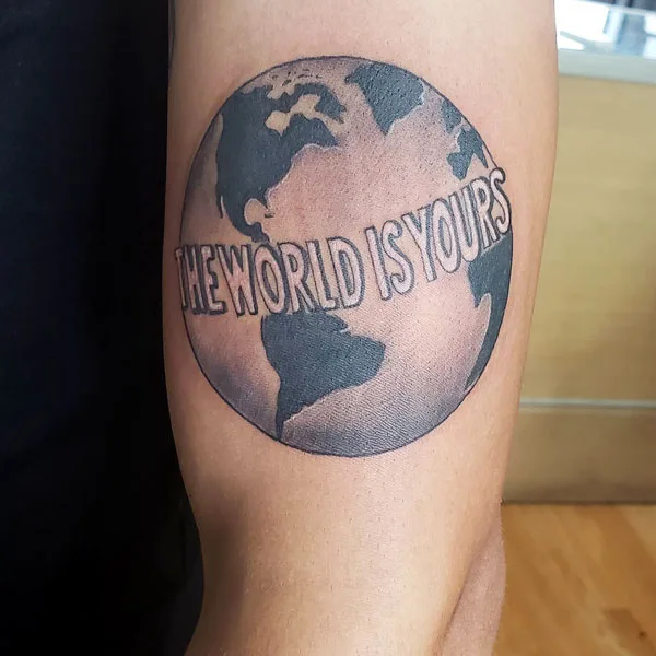 The world is yours tattoo 31