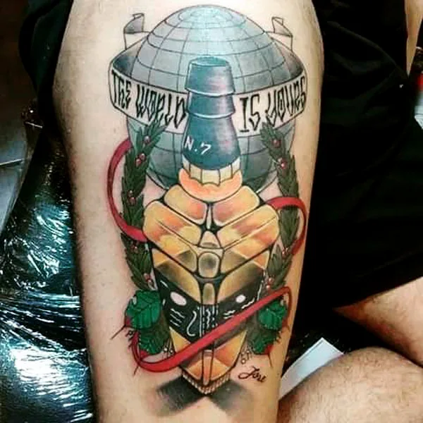 The world is yours tattoo 33