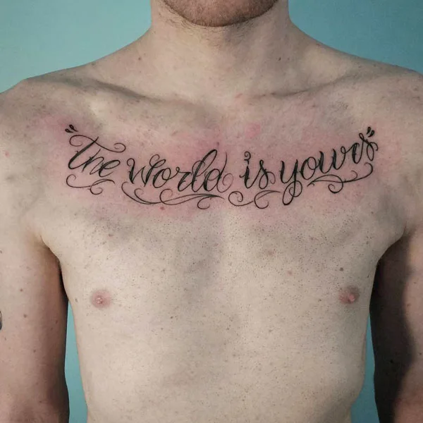 The world is yours tattoo 34