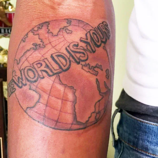 The world is yours tattoo 35