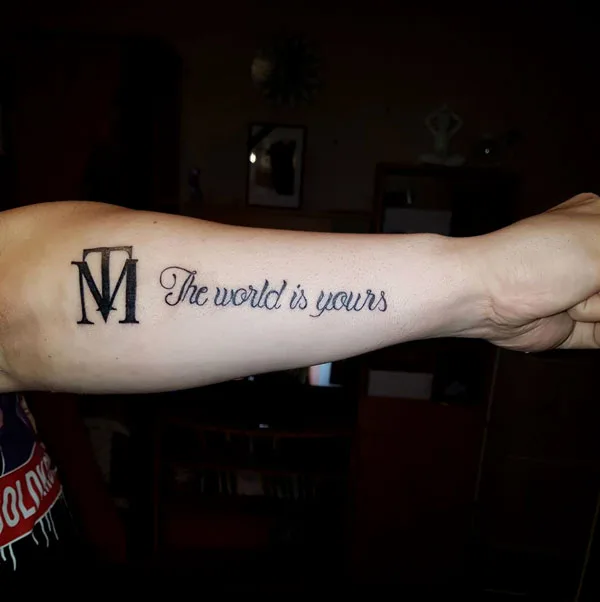 The world is yours tattoo 36